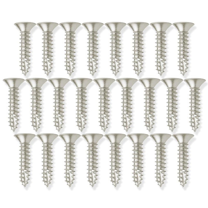 CAULDHAM Store Satin Nickel Wood Screws #9 x 1 Inch for Door Hinges - 25 Pack - Image 3